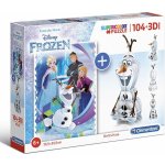 Clementoni Supercolors 3D model Frozen 104 dílků – Sleviste.cz