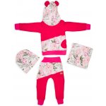 Dívčí tepláková souprava květiny růžové nákrčník – Zboží Dáma