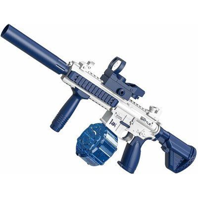 BATTLE Elektrická vodní pistole - M416, 2 zásobníky, modrá – Zboží Dáma