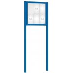 PROCITY Venkovní vitrína Classique, 6 x A4, včetně sloupků, modrá | Zboží Auto