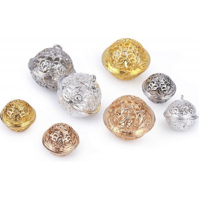 Rolničky filigránové Ø18 mm Ø26 mm 2 ks 7 Ø26 mm zlatá – Zboží Dáma