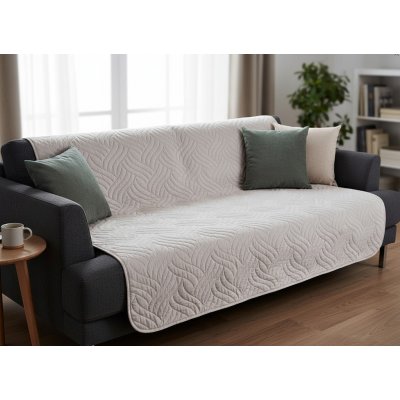 Mybesthome Přehoz na sedačku pohovku JUSSI béžová 170x210 cm – Hledejceny.cz