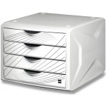 Helit Chameleon H6129505 zásuvkový box 4 zásuvky bílý A4 – Zbozi.Blesk.cz