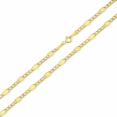 Lillian Vassago Zlatý unisex řetízek pancer LLV31-GCH061 Žlutá – Zboží Dáma