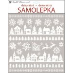 Anděl Bílé samolepky s glitry domečky 31 x 38 cm 10335 – Hledejceny.cz