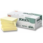 Hopax Stick'n Notes FSC Pastel pastelové žlutá 38 x 51 mm, 12 x 100 listů – Zboží Živě