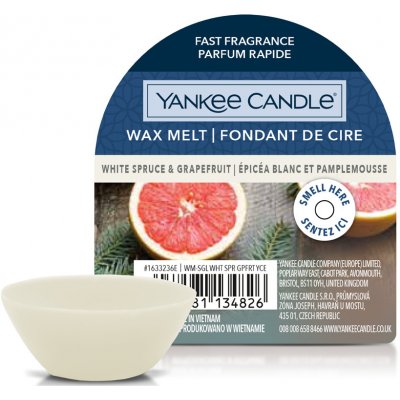 Yankee Candle vonný vosk White Spruce & Grapefruit Bílý smrk a grapefruit 22 g – Zboží Dáma