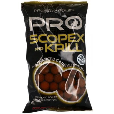 STARBAITS Tvrzené boilies Probiotic Scopex Krill 200g 20mm – Zboží Mobilmania