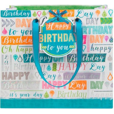 Dárková taška 28x25x11 cm Artebene Happy Birthday To You – Zboží Živě