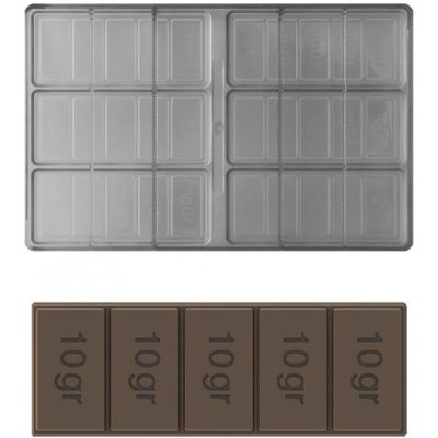 Forma na čokoládovou tabulku 50g (tyčinka) 2x3 tabulky/forma – Zboží Mobilmania