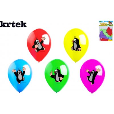 wiky Balónek nafukovací 30cm Krtek kamarádi sada 5 designu – Zboží Dáma