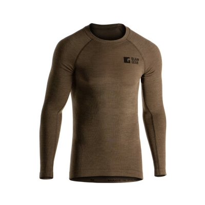 Tričko Clawgear merino s dlouhým rukávem bezešvé Stonegrey Oliva – Hledejceny.cz