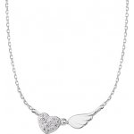 Olivie Stříbrný řetízek srdce s andělským křídlem 2277 – Zboží Dáma