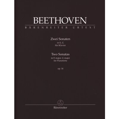 Beethoven 2 Sonatas In E Major G Major Op.14 Nos 1 2 noty na klavír – Zboží Mobilmania