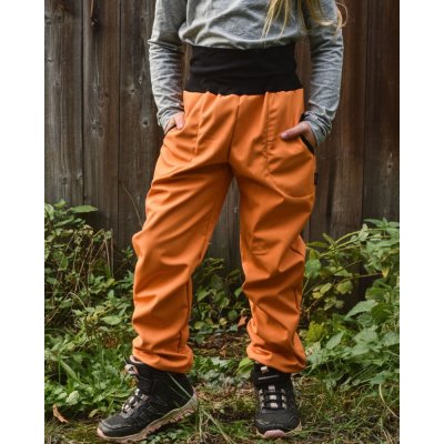Jožánek Dětské softshellové kalhoty s regulací pasu oranžové – Zboží Mobilmania