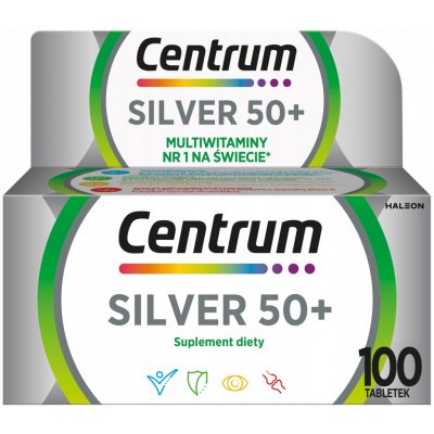 Haleon Centrum Silver 50+ sada vitamínů a minerálů 100 tablet – Hledejceny.cz