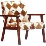 VidaXL bílo-hnědé pravá kozí kůže 247644 – Zboží Dáma