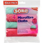 Söke Microfibre Cloths víceúčelová utěrka z mikrovlákna 30 x 30 cm 4 ks – Zboží Dáma