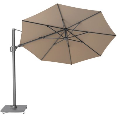 Platinum Slunečník Challenger 2 Classic ø 350 cm, Hnědý, barva rámu Antracitová – Hledejceny.cz