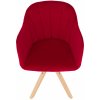 Jídelní židle Kondela Dalio Velvet oxy fire červená / buk