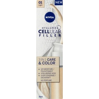 Nivea Hyaluron Cellular Filler 3in1 Care & Color tónující pleťový krém 3v1 01 Light 30 ml