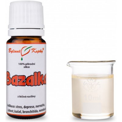 Bylinné kapky Bazalka 100% přírodní silice 10 ml – Hledejceny.cz