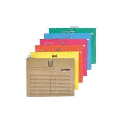 Závěsné desky s rychlovazačem DONAU, žluté, karton, A4, 25ks – Zboží Mobilmania