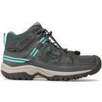 Keen dětské turistické boty Targhee Mid WP Youth Steel grey/porcelain – Zboží Dáma