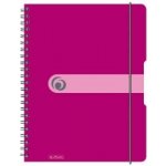 Herlitz Spirálový blok easy orga A4 čtvereček růžová – Zboží Dáma