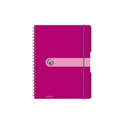 Herlitz Spirálový blok easy orga A4 čtvereček růžová – Zboží Dáma