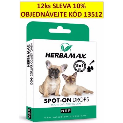 Herba Max Spot-on Dog & Cat repelentní kapky 5 x1 ml – Zboží Mobilmania
