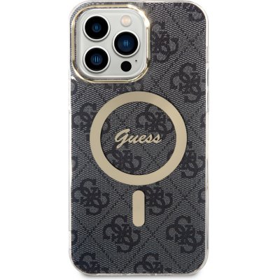 Pouzdro Guess IML 4G MagSafe iPhone 15 Pro Max černé