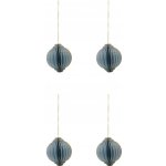 House Doctor Papírové vánoční ozdoby Alsta Light Blue Ø 8 cm – set 4 ks, modrá barva, papír – Hledejceny.cz