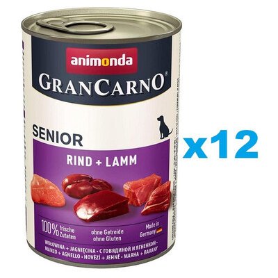 Animonda Gran Carno Senior hovězí & jehně 12 x 400 g – Zboží Mobilmania