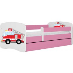 Kocot Kids Babydreams hasičské auto růžová s matrací
