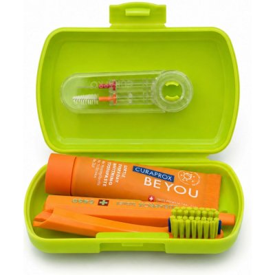 Curaprox Travel set zelený 2 ks zubních kartáčků + zubní pasta 10 ml dárková sada – Sleviste.cz