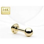 Šperky4U zlatý piercing do brady labreta ZL01101-12103-YG – Zboží Dáma