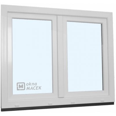 KNIPPING Plastové okno - 70 AD, 1200x900 mm, O+OS klapačka, bílá Sklo: čiré – Zbozi.Blesk.cz
