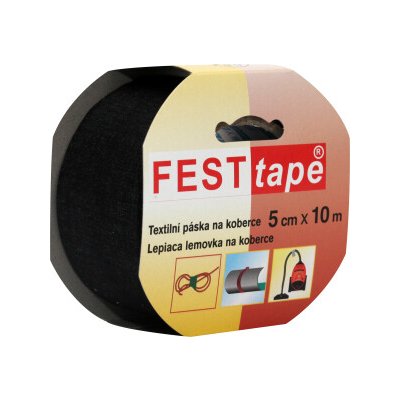 Festtape Lemovka kobercová páska 50 mm × 10 m černá – Zbozi.Blesk.cz