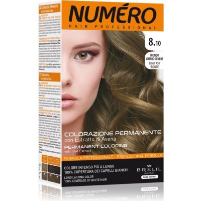 Brelil Numéro Permanent Coloring barva na vlasy 8.10 Light Ash Blonde 125 ml – Zboží Mobilmania