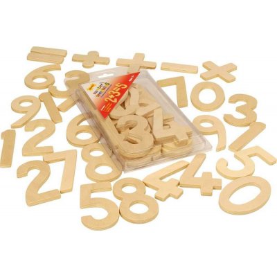 Bigjigs Toys Dřevěné číslice se znaménky – Zboží Mobilmania