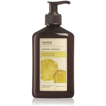 Ahava Mineral Botanic Tropical Pineapple & White Peach sametové tělové mléko 400 ml