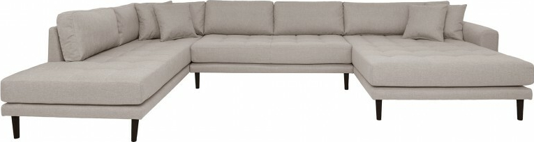 House Nordic Rohová pohovka do U otevřená Lido 220 cm béžová pravá