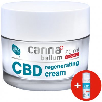 Cannabellum CBD pleťový regenerační krém 50 ml + CBD čistící gel na ruce 50 ml dárková sada – Zboží Mobilmania