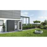 Biohort Zahradní skříň na nářadí 230 plechová 227 x 83 x 182,5 cm tmavě šedá metalická 31080 – Zboží Mobilmania