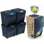 Prosperplast Koš na tříděný odpad Sortibox 4 x 25 l antracit – Hledejceny.cz