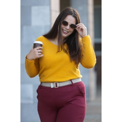 Italy fashion Dámský svetr COCOA Fialová – Sleviste.cz