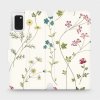 Pouzdro Mobiwear parádní flip Samsung Galaxy A41 - MD03S Tenké rostlinky s květy