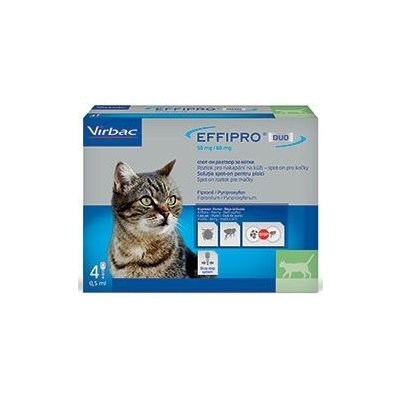 Effipro DUO Cat (1-6kg) 50/60 mg, 4 x 0,5 ml – Zboží Dáma Effipro DUO Cat (1-6kg) 50/60 mg, 4 x 0,5 ml – Zboží Dáma