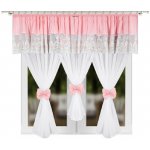 Fliying Dekorační sada Laura růžová/bílá 300/400x150 cm Rozměry: 400x150 cm – Zbozi.Blesk.cz